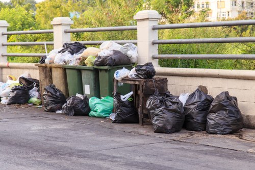 Inspection of waste containers at a business premises